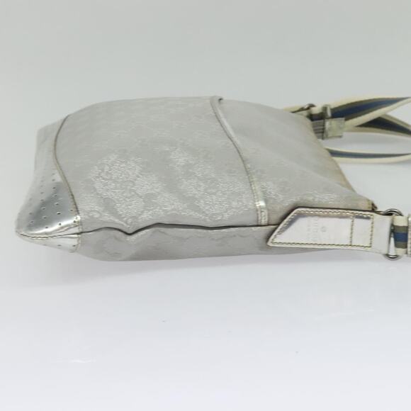 GUCCI GG Canvas Shoulder Bag Silver - Picture 5 of 16